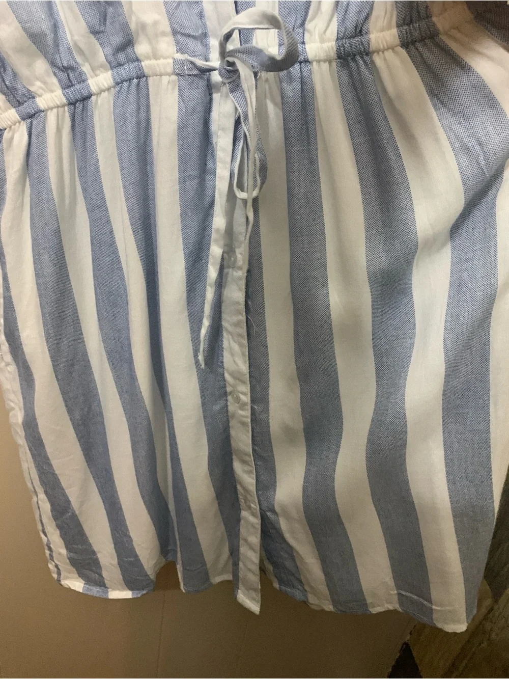 Women’s Japna Blue & White Striped Shirt Dress size Medium - Picture 5 of 12